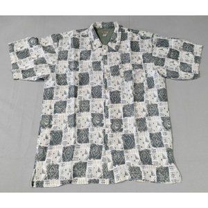 Bugle Boy Shirt Size Large Short sleeved Button Up Preowned Original Aztec Print